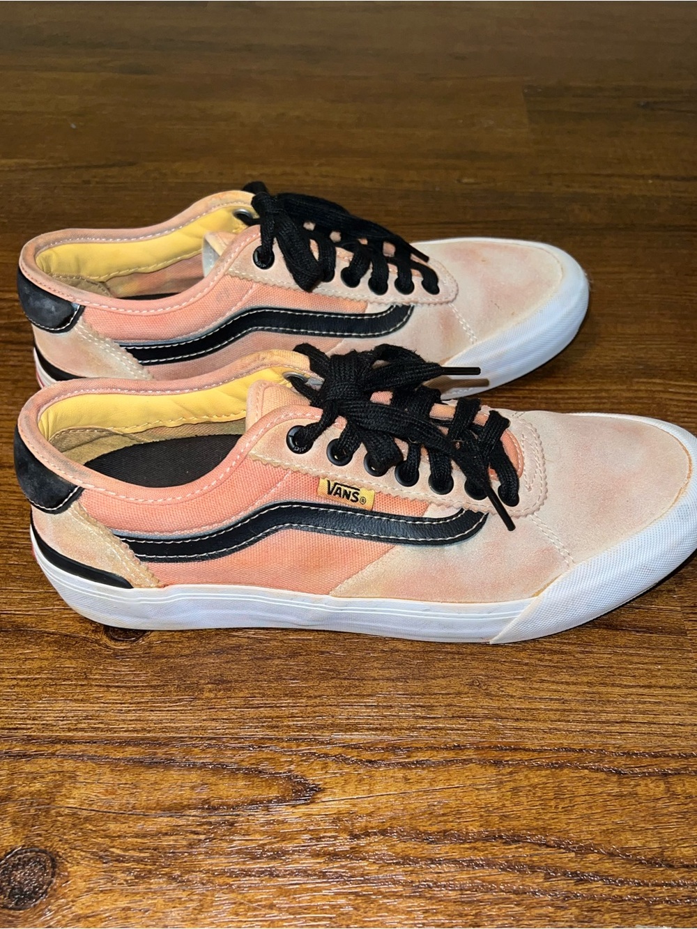 Vans Chima Tie Dye Sneakers Orange Yellow Red Skater Casual Mens Size 8 - Picture 4 of 8
